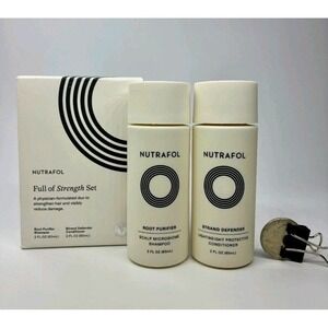 Nutrafol FULL OF STRENGTH Shampoo & Conditioner TRAVEL SET - 2 fl oz Each - NIB